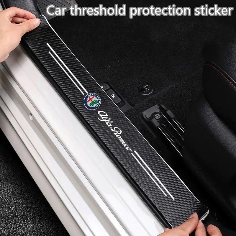Car Sill pedal Rear Bumper Protection Stickers For Alfa Romeo STELVIO Giulia 159 Giulietta 147 Mito 156 MTO Sportiva Accessories