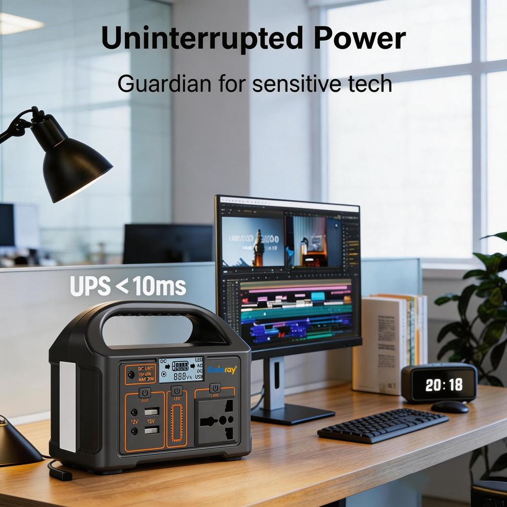 Gaiaray 100W 200W 500W Portable Power Station 220V Solar Generator LiFePO4 Battery Emergency Power Station for Camping Travel RV