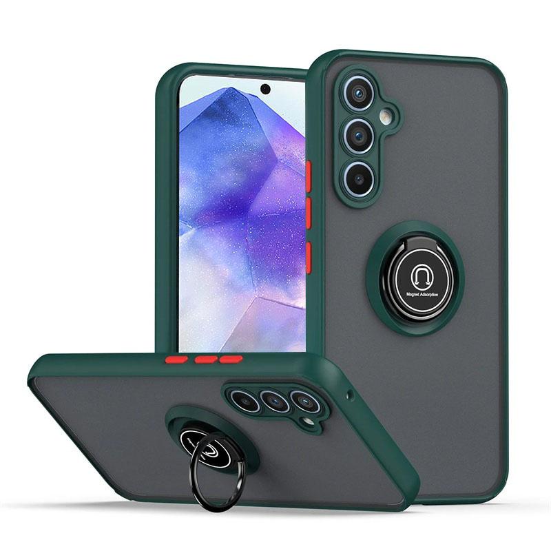 

Матовые магнитные чехлы-кольца для Samsung Galaxy A55 5G A35 A25 A15 A53 A33 A23 A13 чехол для Samsung A54 A34 A24 A14 4G A52 чехол For Samsung A55 5G темно-зеленого