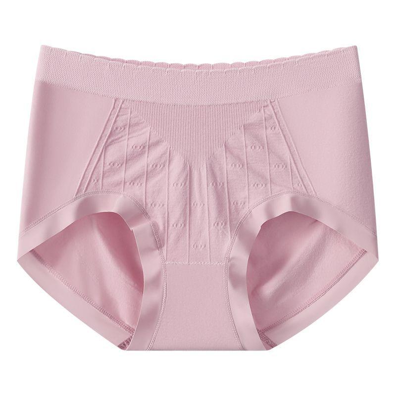 Women's Large Size Spring and Autumn 10A Anti Bacteria Cotton Crotch Skin Friendly High Waist Belly Triangle Briefs