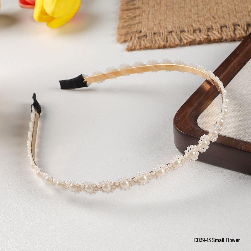 Women's French Retro High-End Pearl Headband: Versatile Hair Accessory for Styling and Face Washing