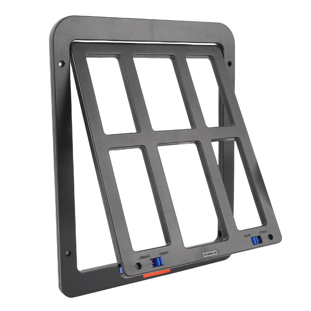 Dog Screen Door Plastic Easy Access Enhanced Ventilation Multifunctional Pet Screen Door Black