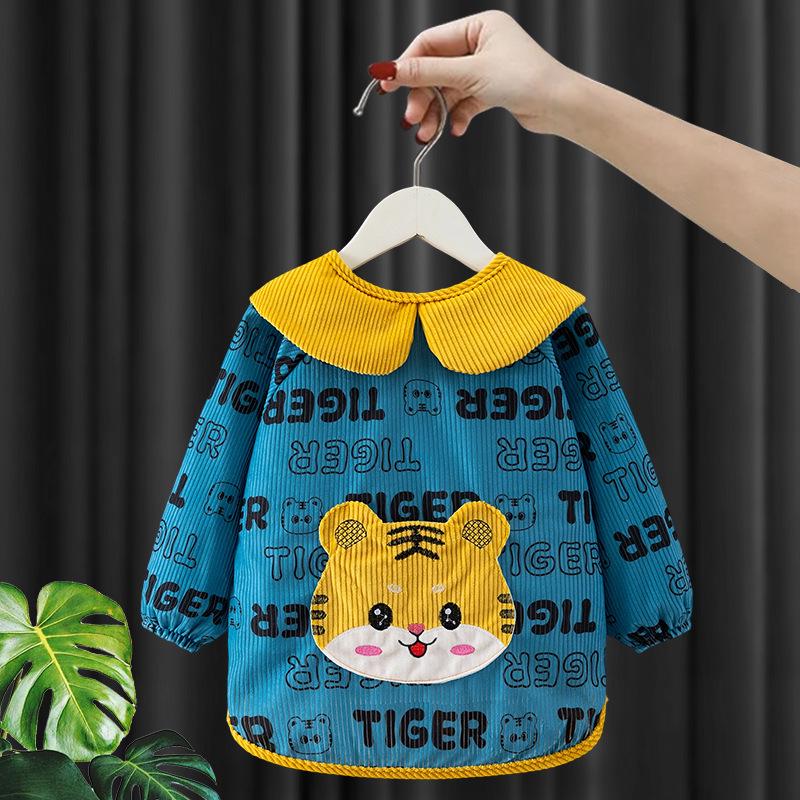 Children's Waterproof Bib and Smock for Ages 3-5: Stylish, Stain-Proof Outerwear for Autumn and Winter