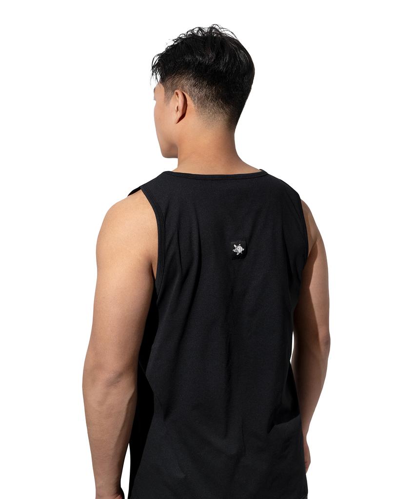 WHILE 24Ss Black Tape Sleeveless (Black)