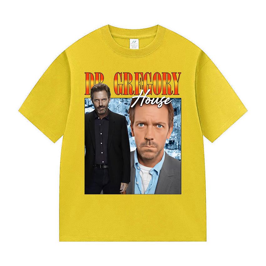 90s Vintage Dr Gregory House Graphic T Shirt Mens Fashion Harajuku Short Sleeve Tshirts Summer Clothing Unisex Cotton Tshirt