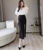 BEIBANG Tight Skirt with Sexy Long Midi Solid Black Plus Perfect for Commuting 12 Women's Slit, High-Waisted, Length, Color, Beautiful, Elegant,
