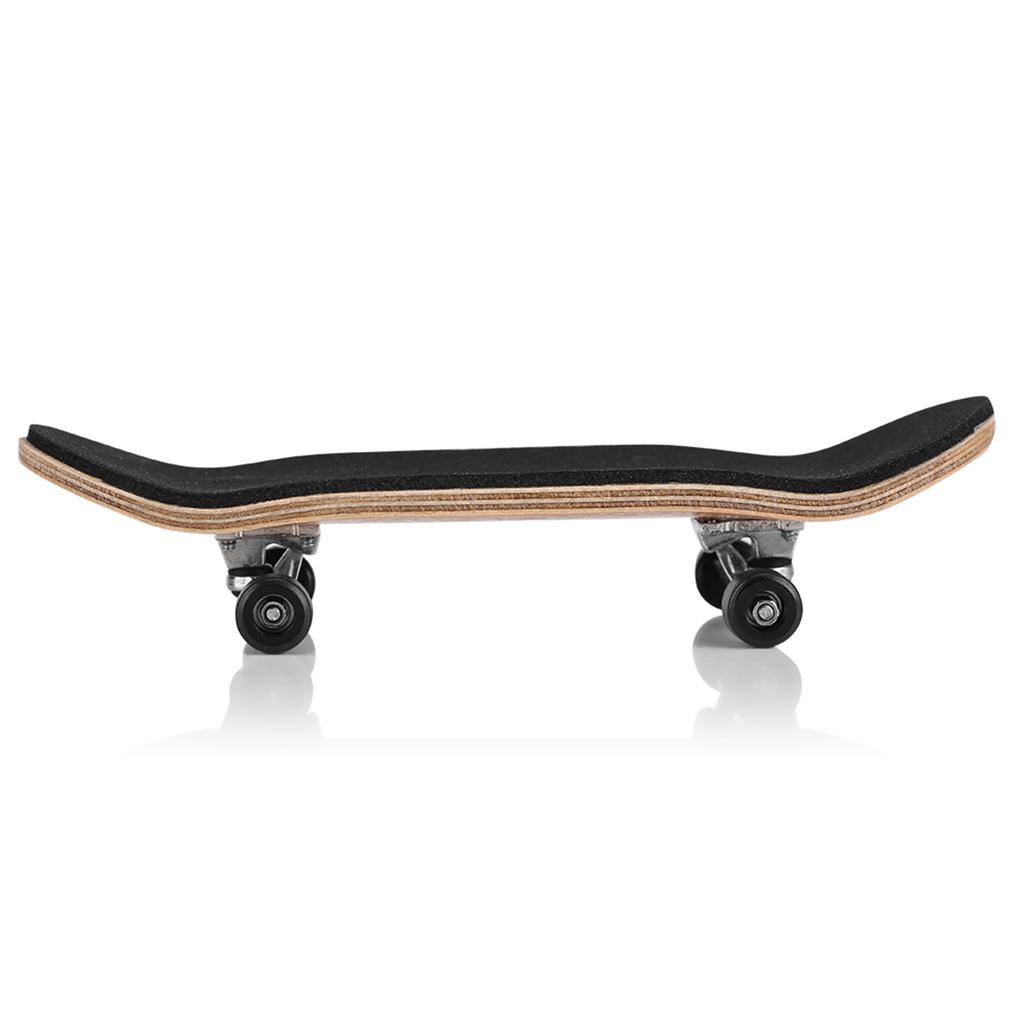 1Pc Maple Wooden Alloy Fingerboard Finger Skateboards With Box Reduce Pressure Gifts Black