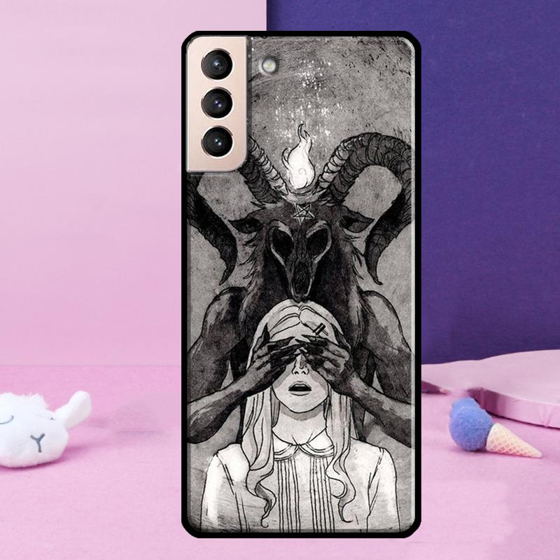 Gothic Witch Satan Case For Samsung Galaxy S23 S22 Ultra S21 S20 FE Note 10 20 Ultra S8 S9 S10 Plus Cover