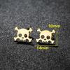 Mini Skull Earrings Stainless Steel Halloween Ear Studs Birthday Party Jewelry