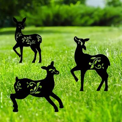 Schöne Metall-Hirsch-Pfahl-Statue - Elegante Außendekoration für Gartenpartys, Hausgartenkunst und Terrassen-Dekor
