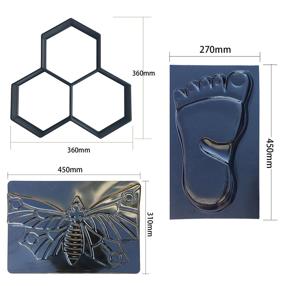 Pavement Mold Walk Pavement Concrete Mould DIY Manually Paving Cement Path Maker Road Concrete Molds for Home Garden