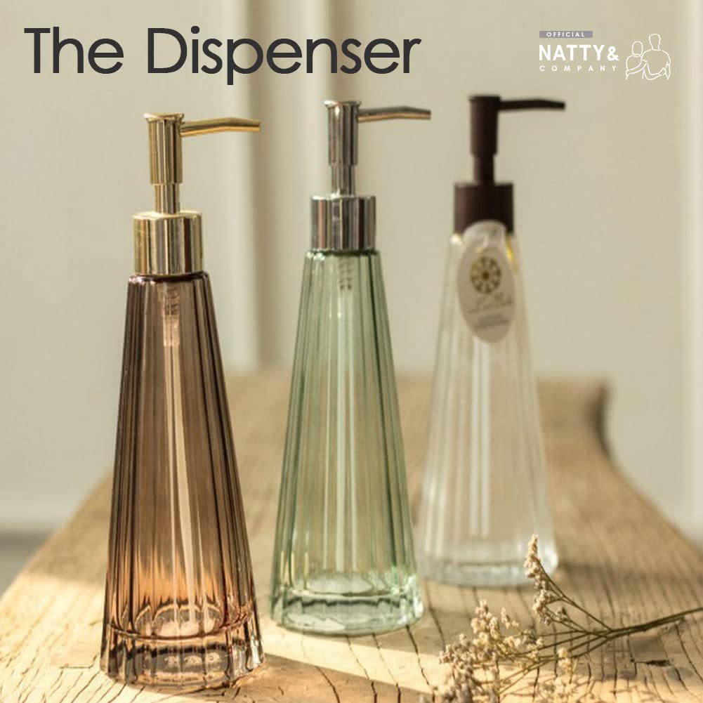 Liquid Soap Dispenser Bottle for Hand Soap, Lotion, Dishwashing Detergent, and Shampoo. Stylish Glass Liquid Soap Dispenser with Refillable Container
