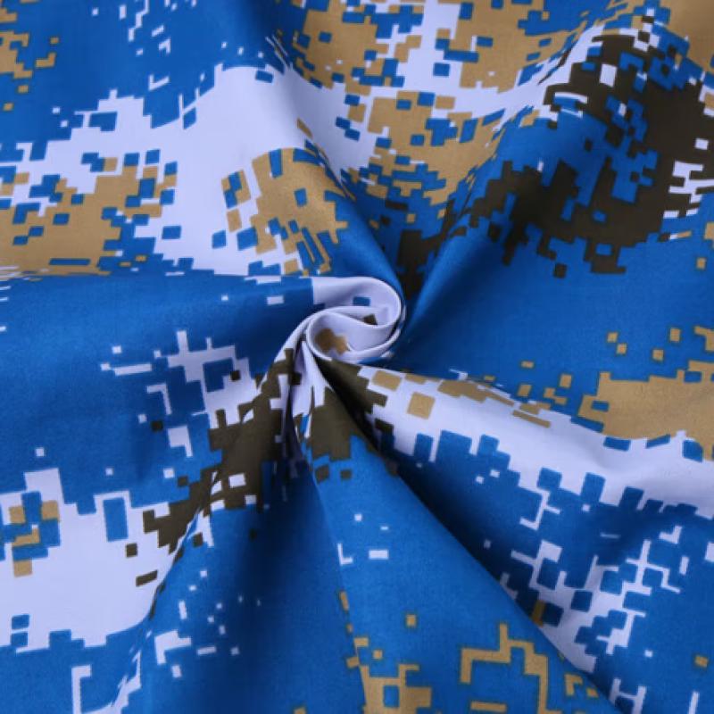 Ocean Blue Camouflage Fabric