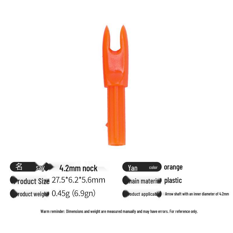 Multicolor Anti-Nail Plastic Arrow Nock with Inner Insert and Outer Wrap, Various Specifications Available.
