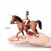 Toy Horses Equestrian Rider Horse Playset Farm Animals Action Figure Animal Figurines Plastic Models Children Toys Kids Gifts