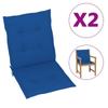 Day and Night - Day and Night Garden Chair Cushion Low Backrest 2 Pcs Blue Oxford Fabric