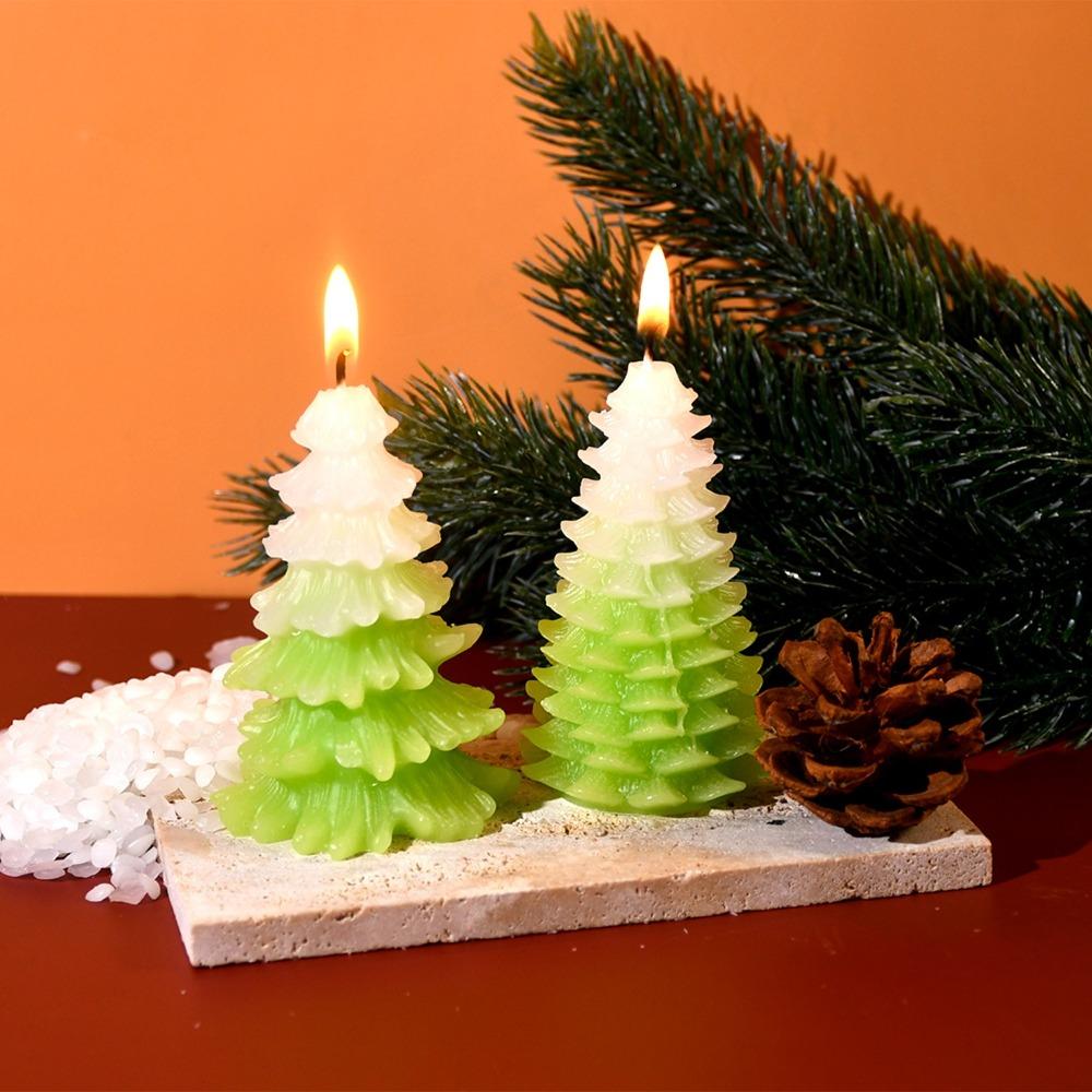 Silicone Candle Mold Tower Christmas Tree Resin Plaster Mold Scented Candle Molds  Party Decoration