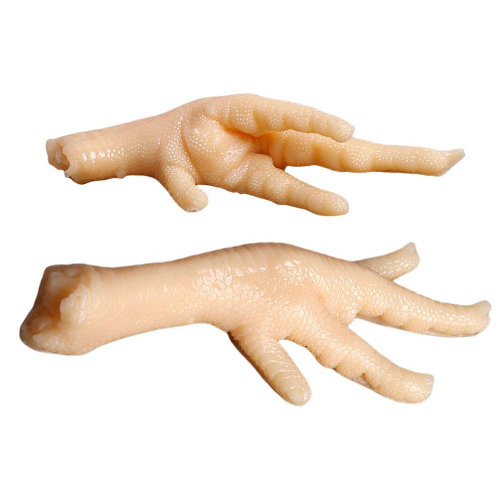

2 Pcs Realistic Chicken Claw Model Fake Chicken Feet nament Novelty Food Display Decorative Prop Artificial Simulated Chicken бежевий
