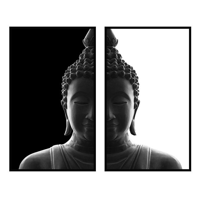 Traditional Religious Buddha Decorative Paintings Black and White Style Art Prints Modern Home Room Wall Decor Canvas Painting No Frame