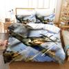 Airplane Fighter Duvet Cover KingQueen Size,flying Fighter Jet Bedding Set for Kids Teens Boys,modern Cool Airplane Quilt Cover