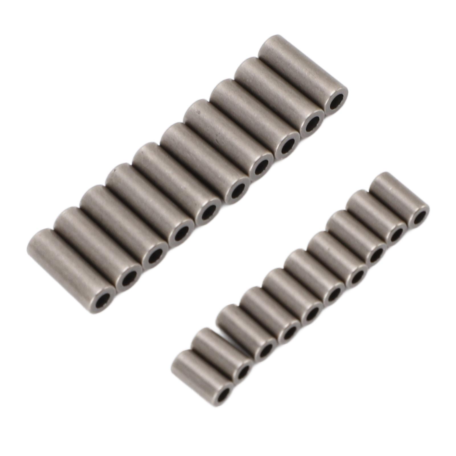 

20 шт. Рыболовные обжимные гильзы Одинарные обжимные гильзы Медные с покрытием Обжимные гильзы Трубки для