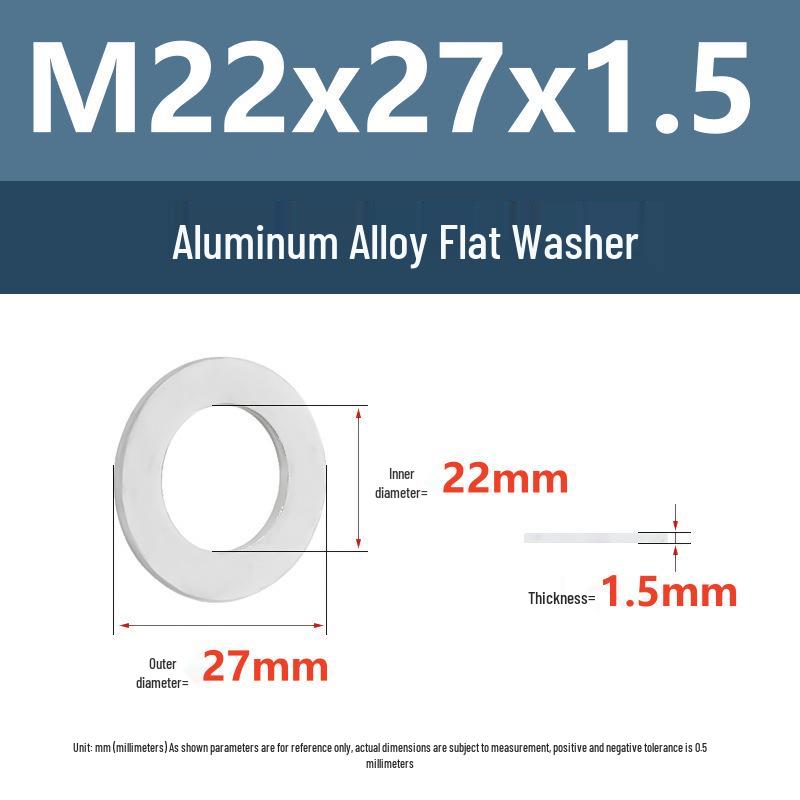 Yigu Aluminum Alloy Flat Washer M6 M8 M10 M12 Metal Screw Hardware