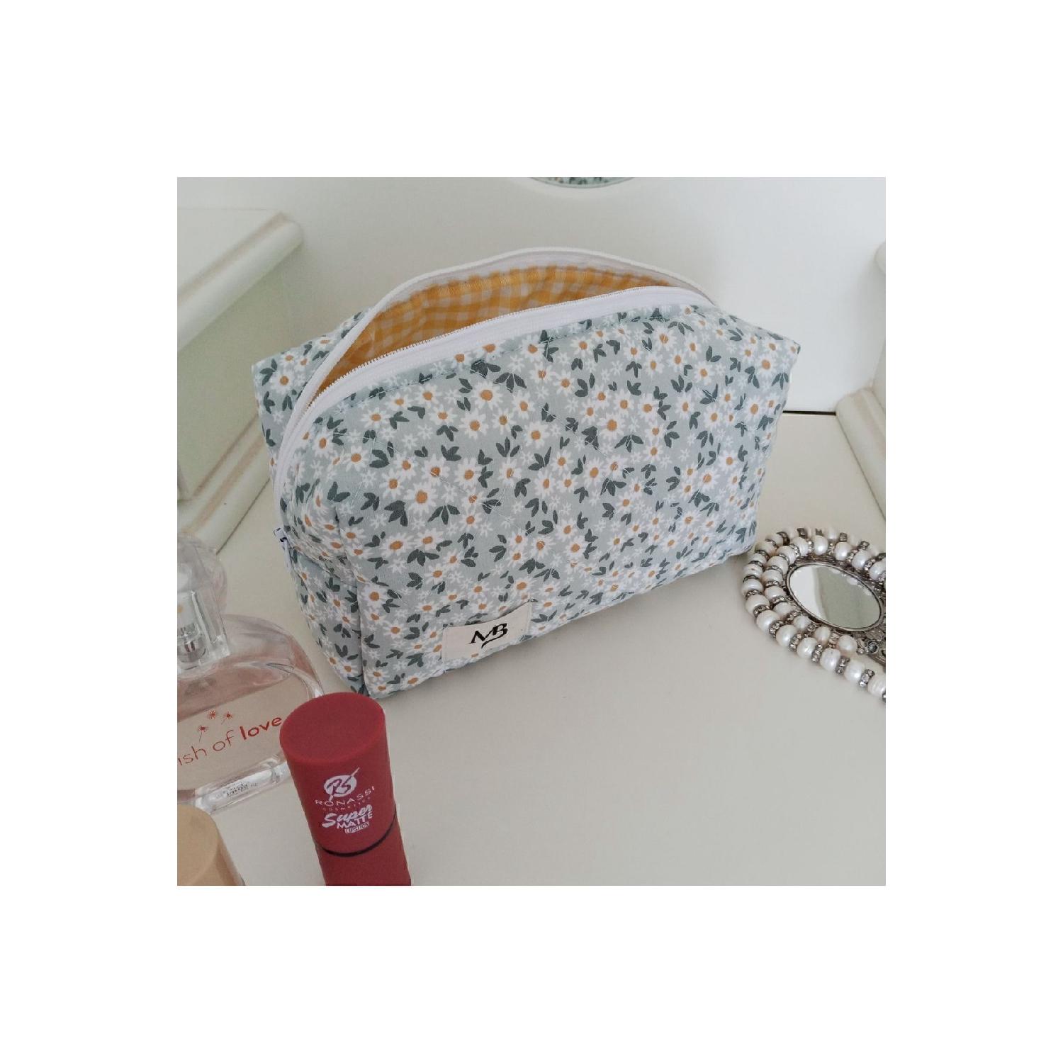 

Spring Daisy Makeup Bag-large Size зелений