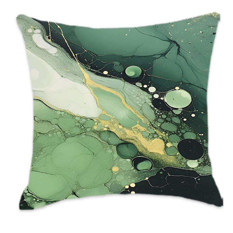 Green Marble Gilded Soft Backrest Cushion for Home & Car