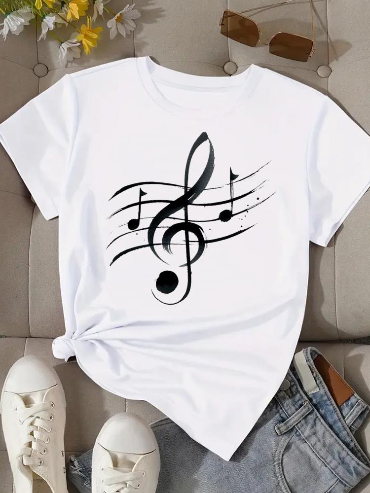 (Asian Size) letter leopard 90s Tee Top Clothing T Shirt Women Fashion Woman Print Female Short Sleeve Graphic T-shirts