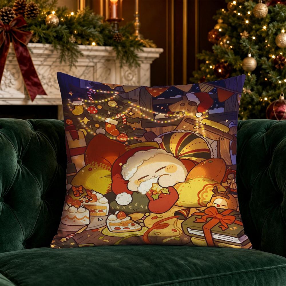 Christmas Cute Throw Pillow Covers Pattern Cushion Cover Suitable for Sofa Bedroom Car Pillow Cover