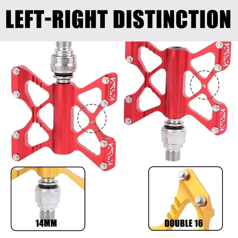 Aluminum Quick Releases Bicycles Pedals, 9/16Inch Flat Pedals Antislip Lightweight Dustproof Mountain Bicycles Pedals