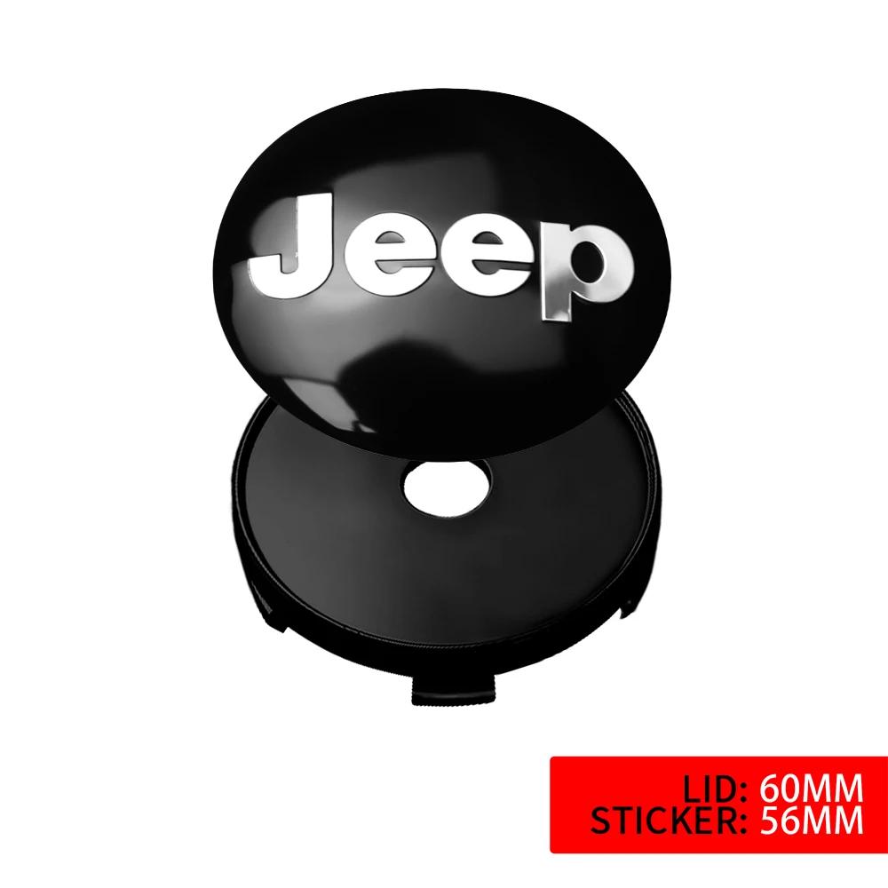 56mm 60mm Wheel Hub Center Cap Case Protection Stickers Decal for Jeep Avenger Compass Wagoneer Gladiator Patriot