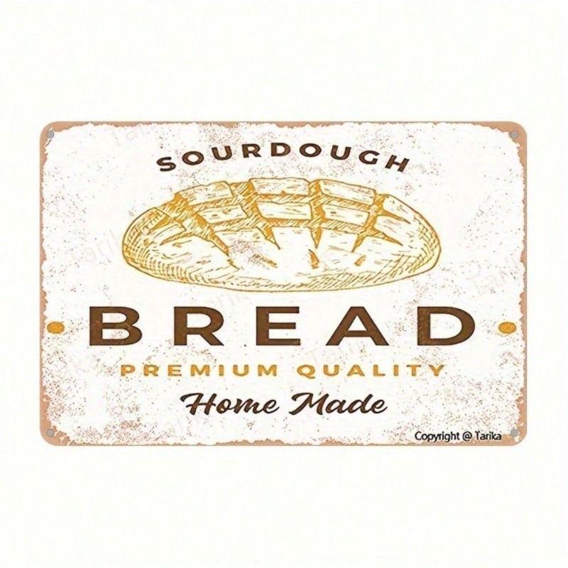Metal Wall Art Decor, Retro Bakery Poster for Kitchen Cafe