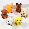 Vinyl Simulated Dog Squeeze Toy Squeaky Stress Relief Puppy Sensory Toy Home Office Desktop Animal Decoration Ornament