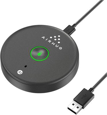 Microphone PC AIRHUG Microphone USB Microphone de conférence Réduction du bruit IA Indicateur LED Microphone de bureau pour ordinateur Microphone de jeu Plug and Play