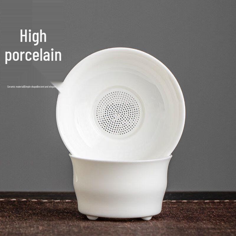 White Porcelain Tea Filter Set with Gaiwan
