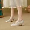 French word with Mary Jane women's shoes autumn women's 2025 retro gentle high heels are not tired of feet new versatile