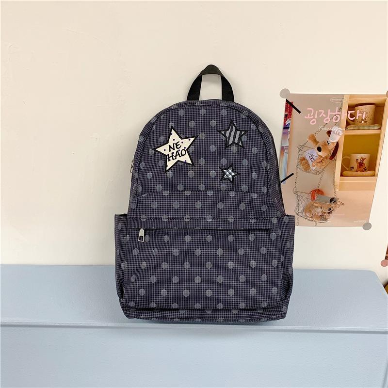 Schoolbag New Retro Trend Backpack Fresh Junior High School Student Campus Schoolbag Women's Light Commuter Backpack