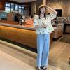 Short-sleeved shirt chiffon polka dot new Korean version bubble sleeve lace-up shirt women's clothing summer loose and thin