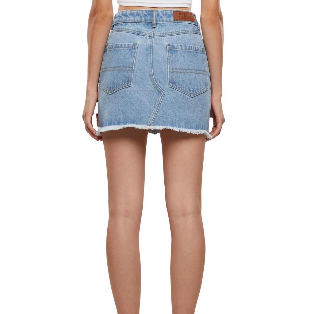 Urban Classics Dame/Damer Denim Tung Mini Skjørt