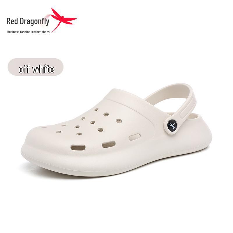 Red Dragonfly Men s 2025 Summer Closed-Toe Non-Slip Beach Sandals 44 покинуть белый