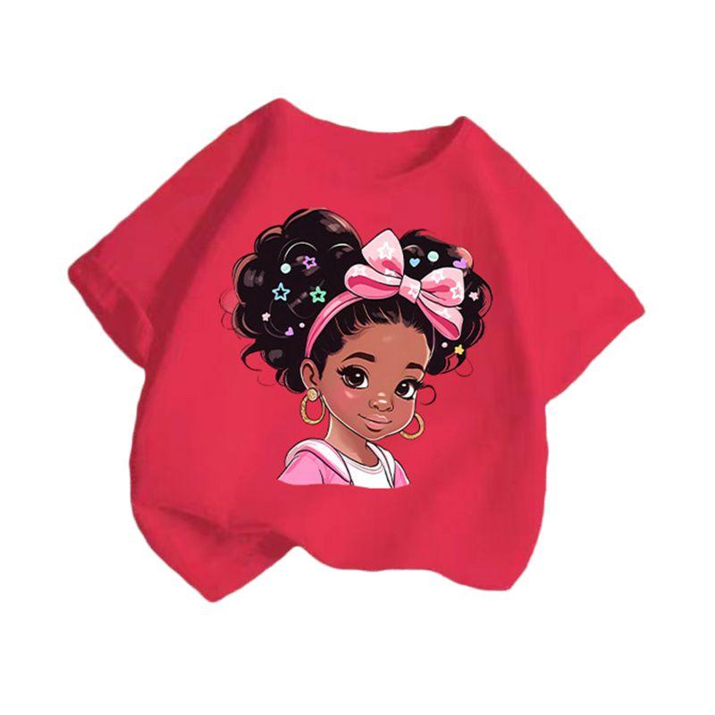 2-14 Years Kids Girls Cartoon Printed T-shirt