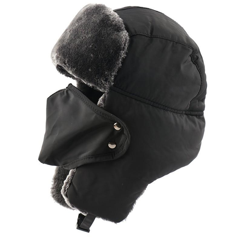 Unisex Winter Warm Hat With Ear Neck Protection Windproof Ski Cap Foldable Adjustable Beanie
