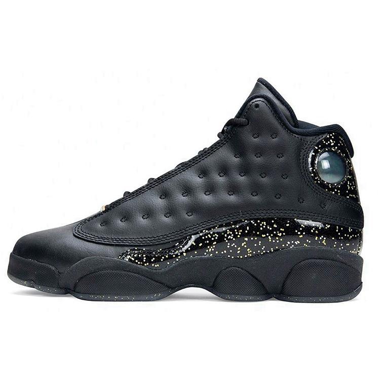 New JORDAN 13 Retro Black Metallic Gold GS DC9443-007