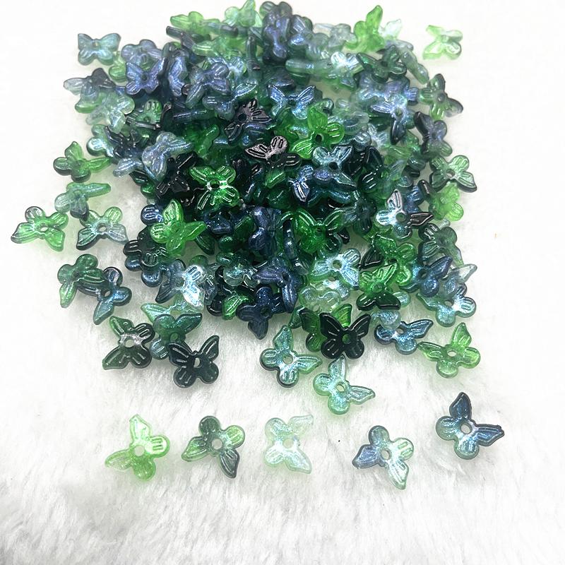 50pcs 10mm Butterfly Shape Acrylic Beads Loose Spacer Beads for Jewelry Makeing DIY Accessories
