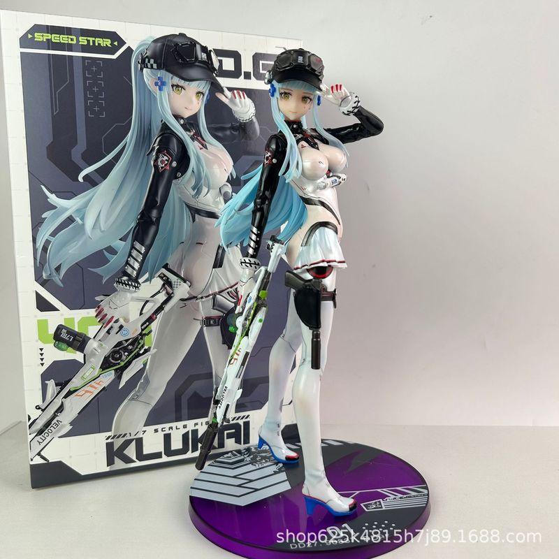 Keloke Speed Star Girls Frontline Hk416 Mecha Girl Anime Figure Fully Painted Pvc Statue Desktop Ornament For Anime Fans