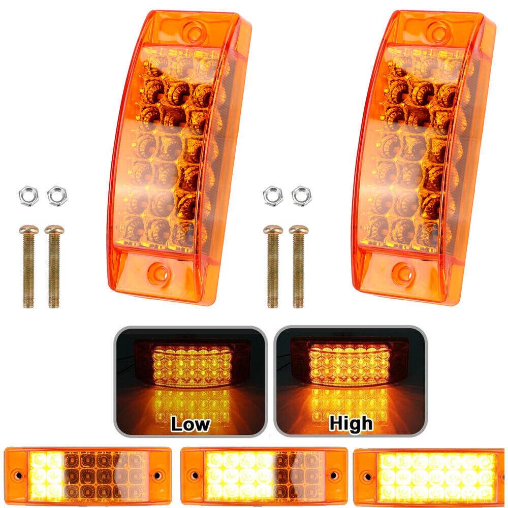 15PCS Side Marker Lights 21LED Turn Signal Clearance Tail Rear Lights Trailer Truck Flashing Strobe LED Driving Light 12-24V
