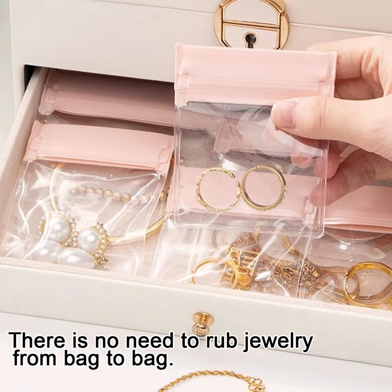 

Small Jewelry Bags Water Resistant Clear Pouch Set Of 10 Portable Resealable Jewelry Baggies Reclosable Container For Candy S