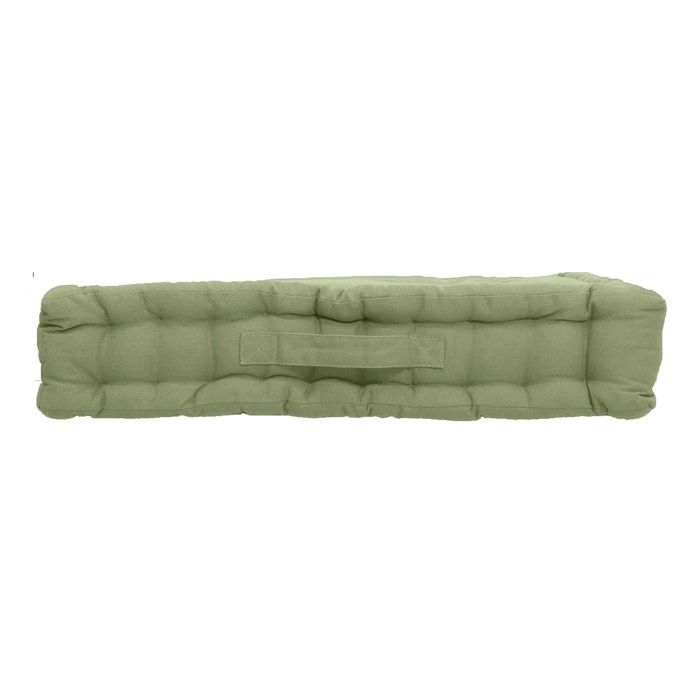 Coussin de sol uni 50 x 50 cm Panama vert olive