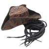 Cappello da bucaniere - Elegante copricapo in pelle per costume di Halloween da uomo e da donna